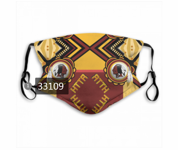 New 2021 NFL Washington Redskins #1 Dust mask with filter